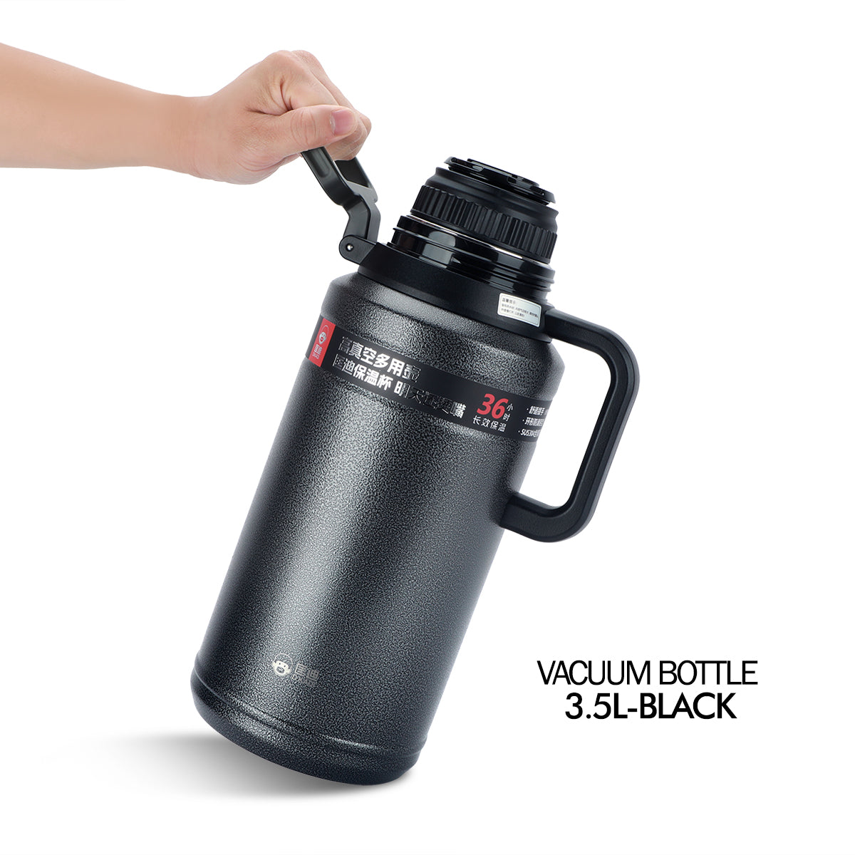 D.kadi Vacuum Bottle 3.5L - Black - Default Title - Image 4