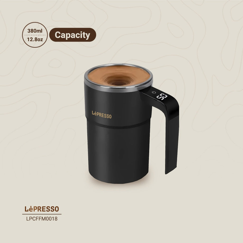 LePresso Stirmagic Auto Stirring Mug - Black - Black - Image 3