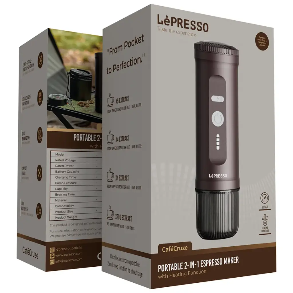 Lepresso, Portable 2-in-1 Espresso Maker - Gray - Image 4