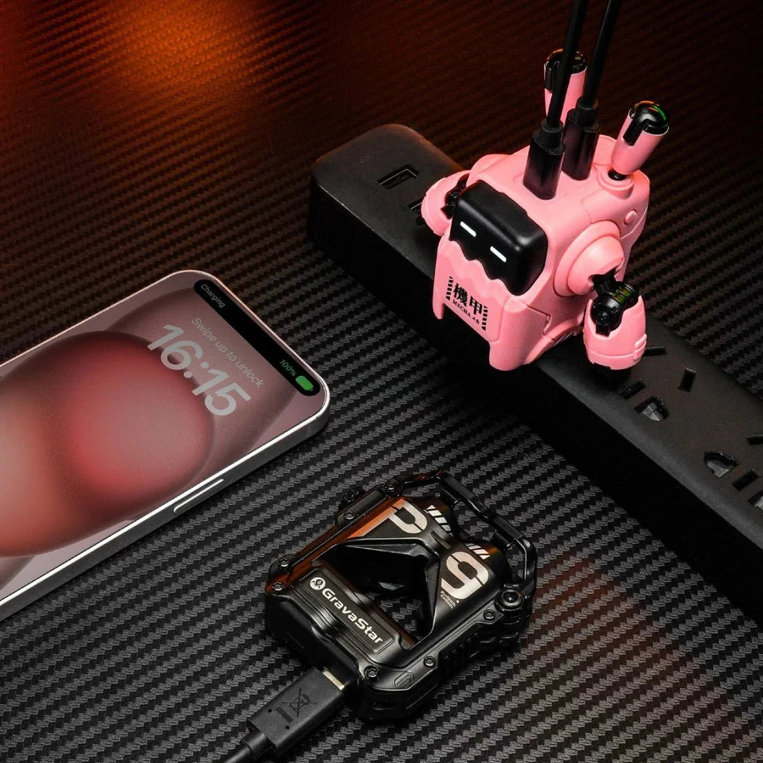 GravaStar Delta 35 35W GaN Fast Charger EU&UK Plug - Pink - Image 6