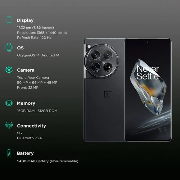 OnePlus 12 5G – 6.82-inch Pro XDR Display, 16GB RAM, 512GB Storage, Snapdragon 8 Gen 3, Ultra Fast Charging - Flowy Emerald - Image 15