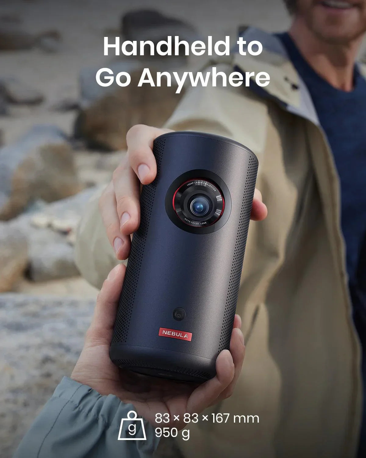 Anker Nebula Capsule 3 Laser, Portable Projector (D2426212) - Black - Black - Image 3