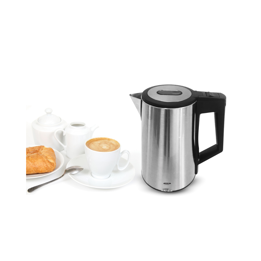 Arshia EK133-2392, Stainless Steel Electric Kettle, 1.7L Fast Boil, Safety Protection, 1800W – Silver - Silver - Image 4