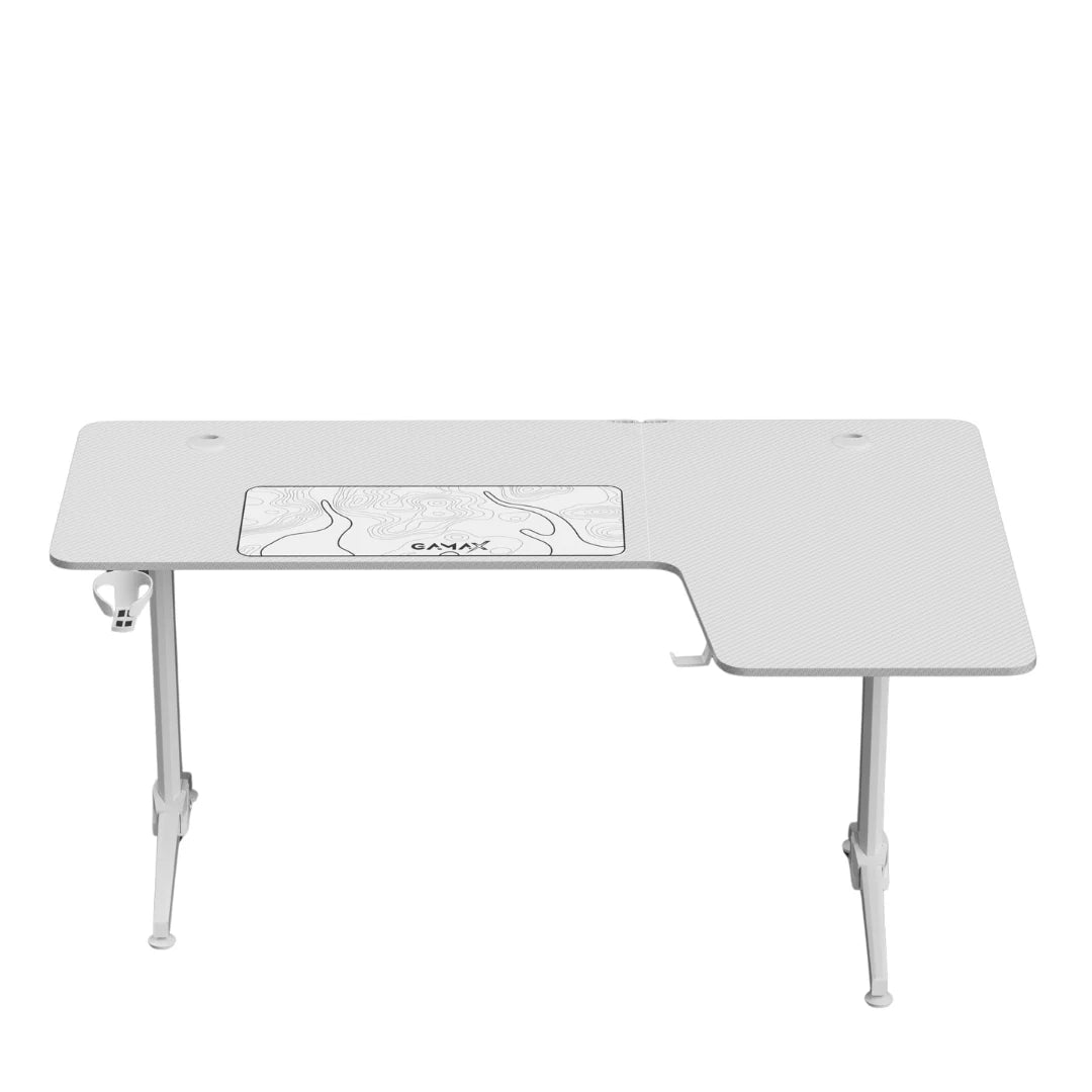 Gamax -R Gaming Table (L-Shaped) 160*100*75cm - with Mousepad Right - White ( Installation not included ) - Default Title - Image 6