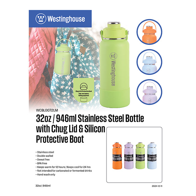 Westinghouse, Stainless Steel Bottle, 32oz/946ml - Orange - Image 7