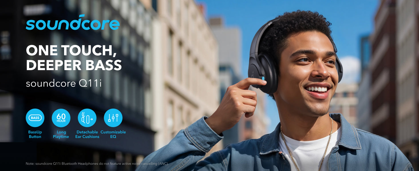 Anker Soundcore Q11i Wireless Over-Ear Bluetooth Headphones - Black - Image 17