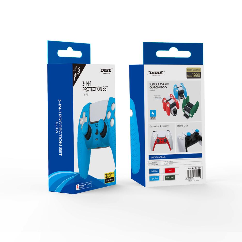 Dobe 3 in 1 Set Protestion TP5-1529 For PlayStation 5 - Green - Default Title - Image 3