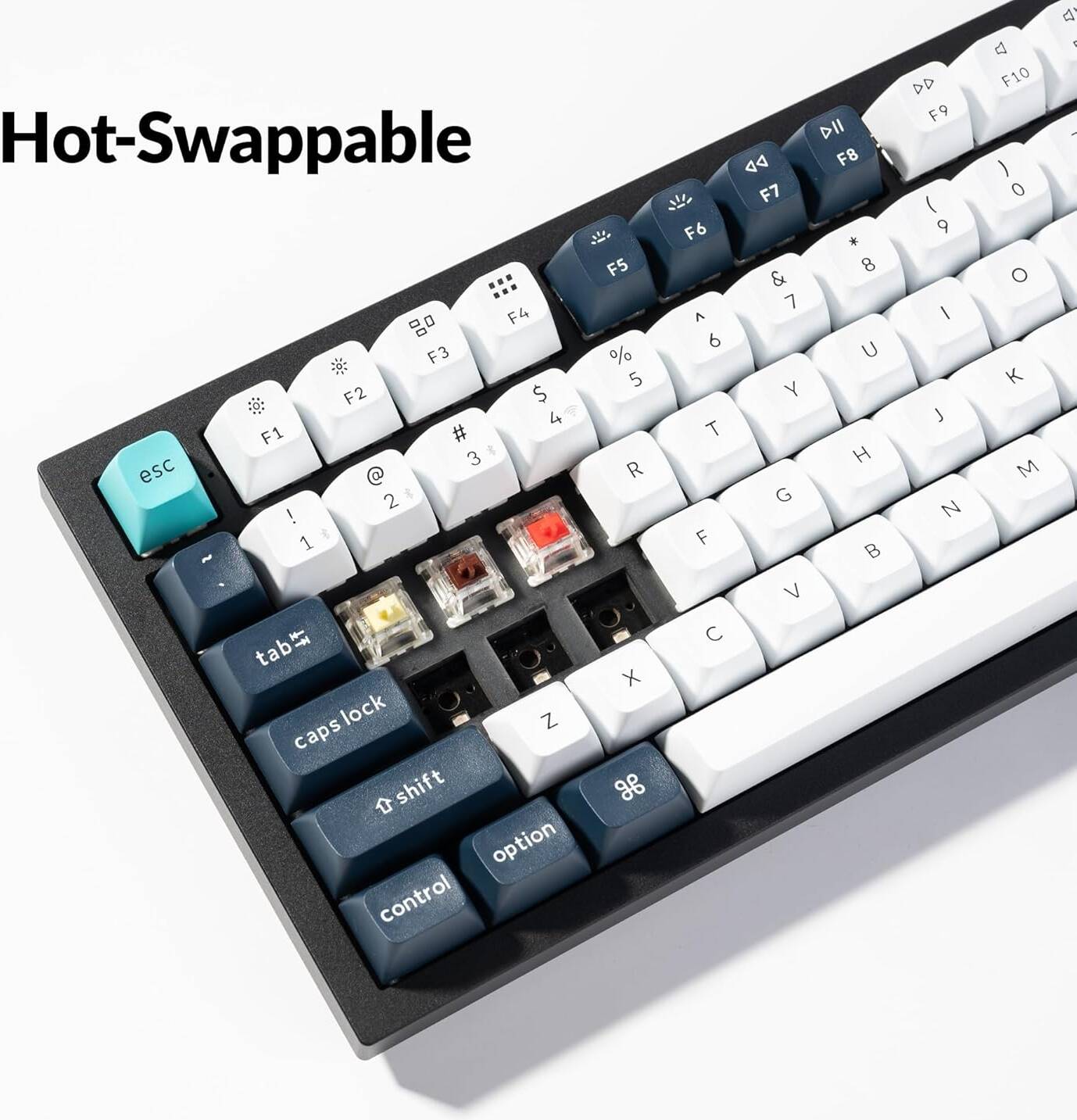 Keychron, Q6 Max QMK/VIA Wireless Custom Mechanical Keyboard - Carbon Black (English/Arabic Layout) - Carbon Black - Image 3