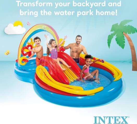 INTEX Rainbow Ring Play Center ,2 Years And Above, Multi Color, 57453Np - Default Title - Image 3