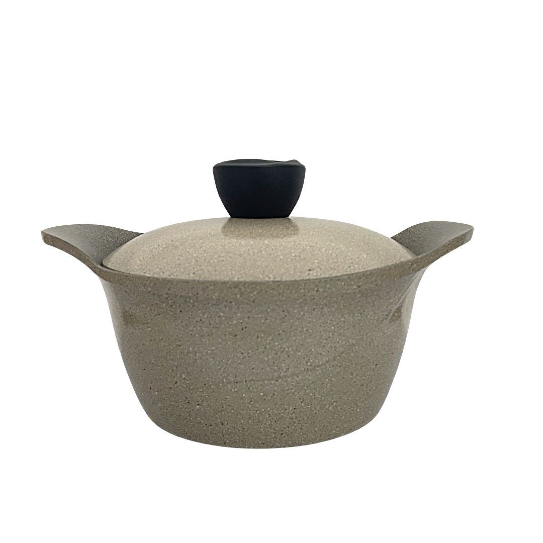 Core Granite Cookware Collection 8 Pcs Set 32+28+24+20cm - Pink - Image 9