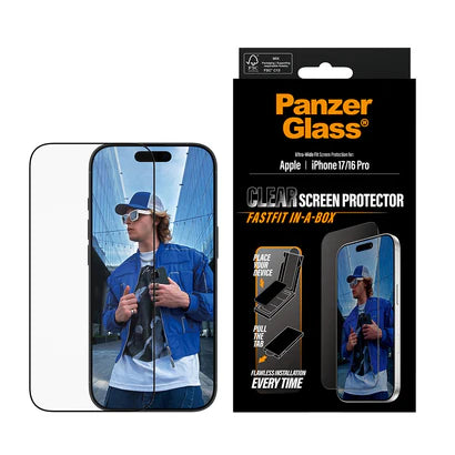 PanzerGlass Screen Protector iPhone 17, 17 Pro, 17 Air, 17 Pro Max | Ultra-Wide Fit w. Fastfit in-a-box - iPhone 17 - Image 2