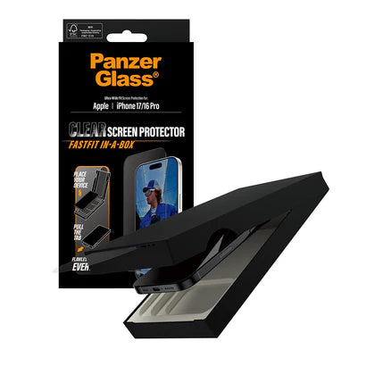 PanzerGlass Screen Protector iPhone 17, 17 Pro, 17 Air, 17 Pro Max | Ultra-Wide Fit w. Fastfit in-a-box - iPhone 17 - Image 5