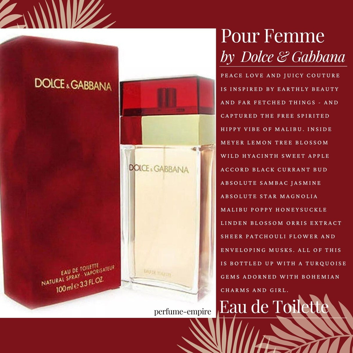 Dolce & Gabbana Original Red EDT For Her - 100 ml - Default Title - Image 3