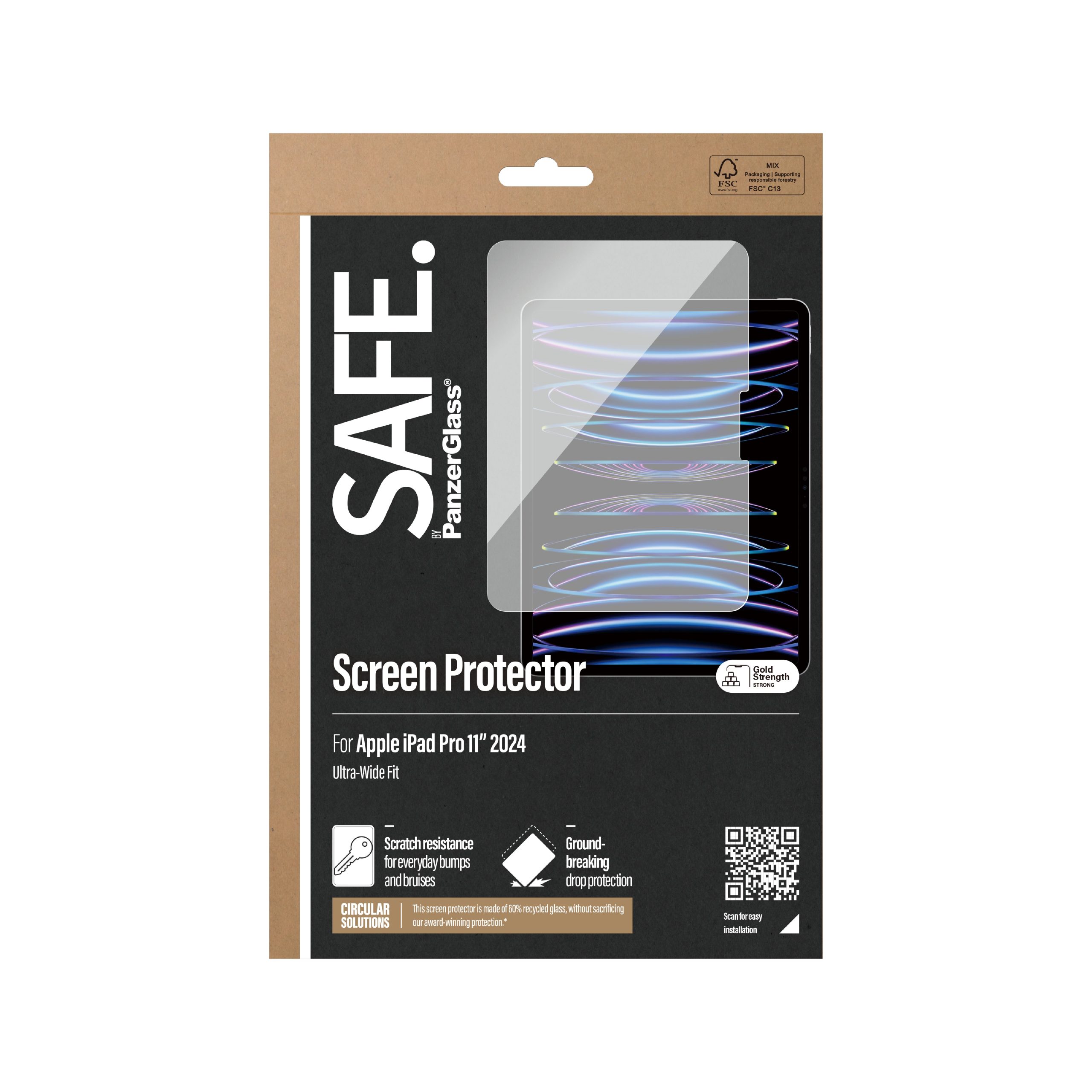 PanzerGlass® SAFE95857, Screen Protector iPad Pro 11'' (2024) | Ultra-Wide Fit - Default Title - Image 3
