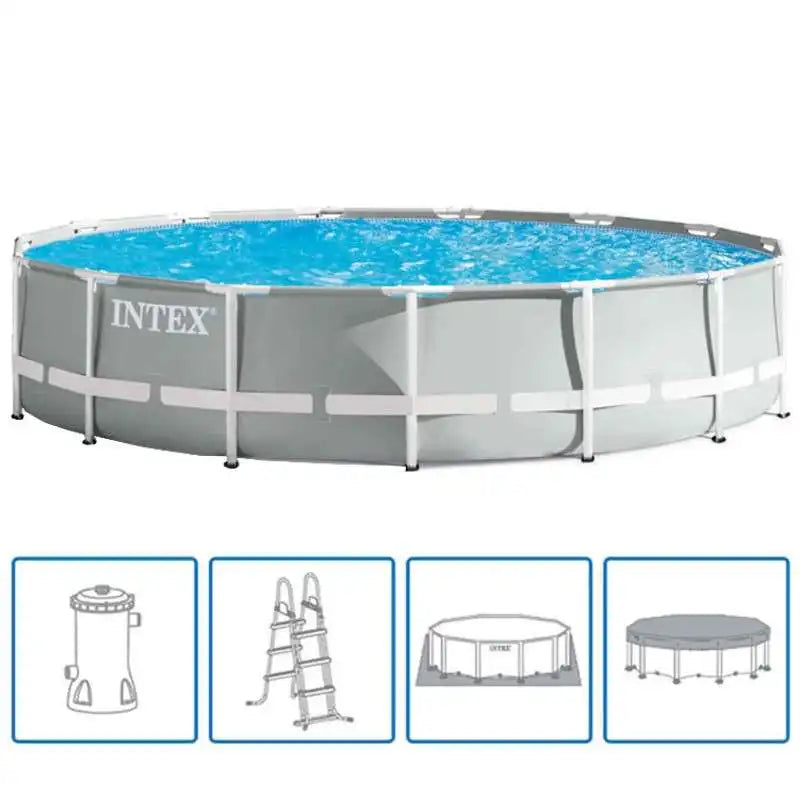INTEX Prism Frame Above Ground Pool Round 26724 Size: 457 x 107 cm 26724 - Default Title - Image 3