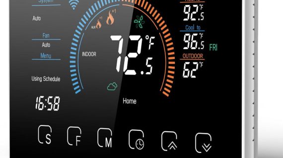 Gopeta, Smart Wifi Thermostat for Home, 4.8" Touch Screen