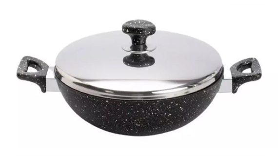 Saflon 28 cm Work Pan With Stainless Steel Lid