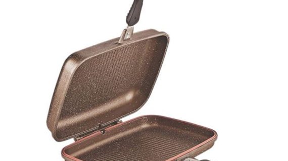 Saflon 36 Cm Double Grill Pan | Granite Non-Stick Flip Pan