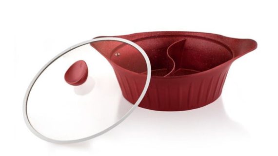 Tashan Granite Divided Casserole - 32 cm - Red