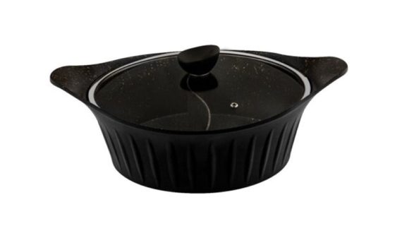 Tashan Granite Divided Casserole - 32 cm - Black