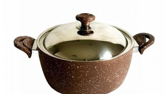 Saflon Granite Pot with Steel Lid – 20 cm