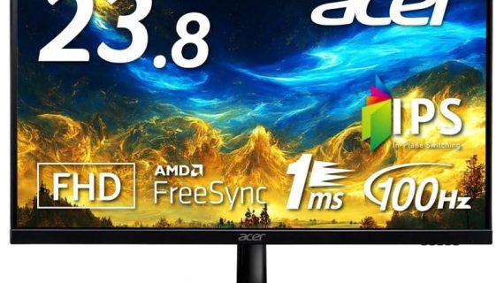 Acer EK241YEbmix Monitor, 23.8" FHD IPS Display, 100Hz Refresh Rate, 1ms (VRB) Response Time, AMD FreeSync Technology, Built-In Speakers, Flickerless Feature | UM.QE1EE.E02