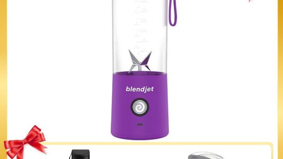Blendjet V2 Portable Blender 475ml, USB-C Rechargeable with Jetsetter Sleeve and Drinking Lid Free - Purple