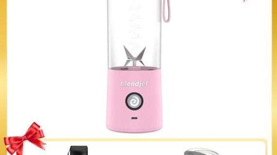 Blendjet V2 Portable Blender 475ml, USB-C Rechargeable with Jetsetter Sleeve and Drinking Lid Free - Blush
