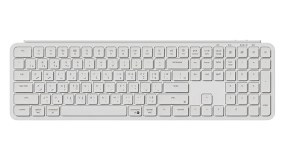 Keychron, B6 Pro Ultra-Slim Wireless ZMK Custom Keyboard for Windows & Mac, English/Arabic - Ivory White