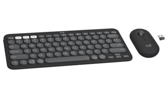 Logitech Pebble 2 Keyboard Mouse Combo - Tonal Graphite Eng/Arb
