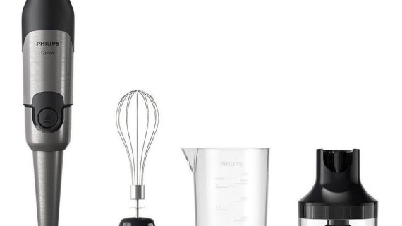 Philips Hand Blender with Chopper and Whisk, 1200W, HR2683/00 - Black