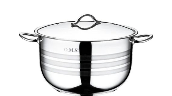 OMS Stainless Steel Casserole with Lid - 18 cm