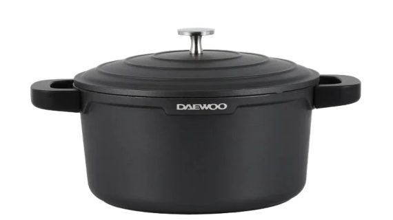 Daewoo 24cm Granite Casserole Pot with Lid - DASAG24 (2-Year Warranty)