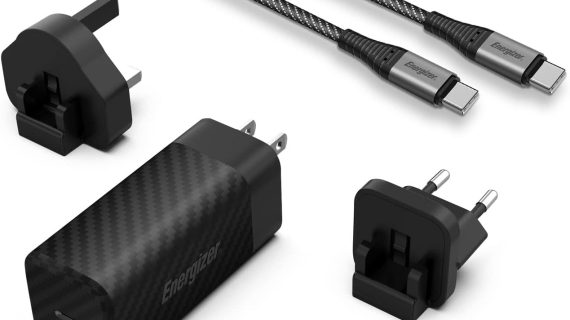 Ultimate 65W PD/QC Wall Charger with Universal Plug- GaN Technology- Dual Output- USB-C to USB-C Braided Cable- Black