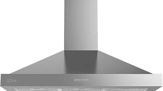 Midea Built-in P-Type Hood, 90cm, 4-Speed, Stainless Steel