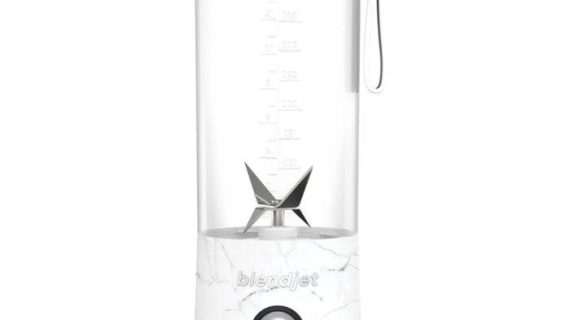 Blendjet V2 Portable Blender 16oz, Smoothie Maker, Fruit Blender, BPA-Free, 475ml, 200W, Sports Bottle, USB-C Rechargeable - White Marble