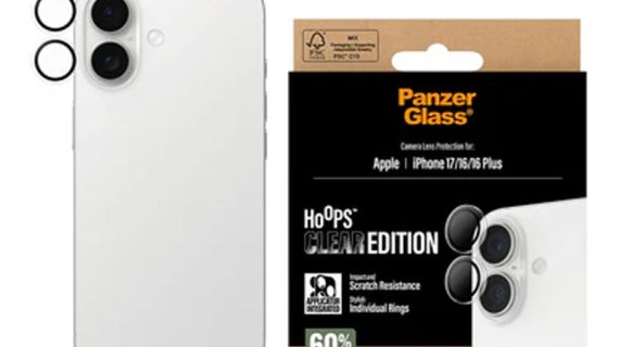 PanzerGlass Hoops Transparent Camera Lens Protector iPhone 17, 17 Air, 17 Pro, 17 Pro Max