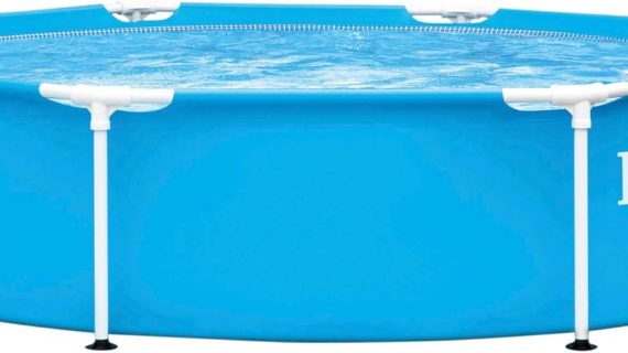 INTEX 28205 Swimming Pool Metal Frame, 244 X 51 Cm, Blue