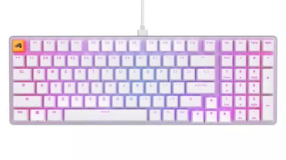 Glorious GMMK2 96% Pre-Built Keyboard, Arabic - White