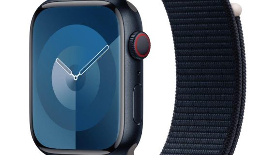 Apple Watch Series 9 GPS + Cellular – 41 mm Midnight Aluminium Case with Midnight Sport Loop
