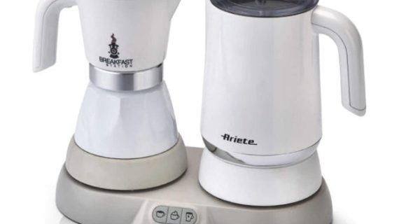 Ariete Breakfast Station 3-in-1 Electic Moka Kettle and Milk Frother 480 Watts - MOD1344
