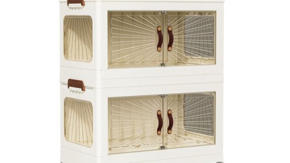 Multifunction eco-friendly storage organizer boxes plastic folding storage cabinet , 2 Drawer cabinet , size 56*34*63cm