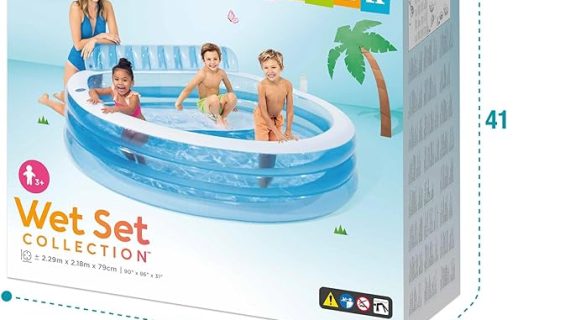 INTEX Swim Center Family Lounge Pool - 229 x 218 x 79 cm