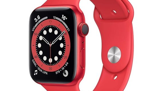 Apple Watch Series 6 GPS + Cellular – 44 mm Red Aluminium Case with Red Sport Band