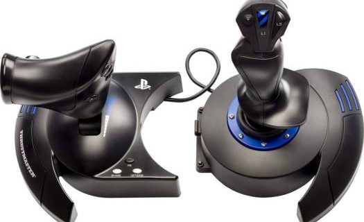 Thrustmaster T.Flight Hotas 4 Flight Stick for PS4 & PC, HOTAS with 12 Action Buttons & 5 Axes, Dual Rudder System, Detachable Throttle, Black | TM-JSTK-TFLGHT-HOTAS4