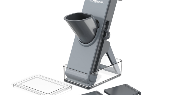 Arshia GR360-3615, Plastic Grater with Interchangeable Blades