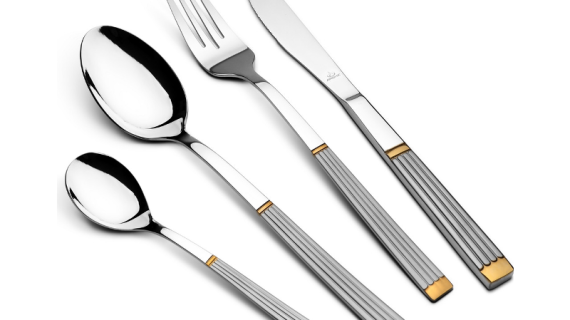 Arshia TM287GS-3090, Cutlery Set 86pcs – Gold & Silver Finish