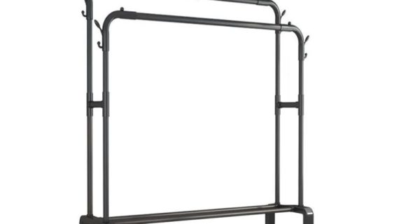 Double Pole Metal Cloth Hanger ( Size:150*96*45cm )