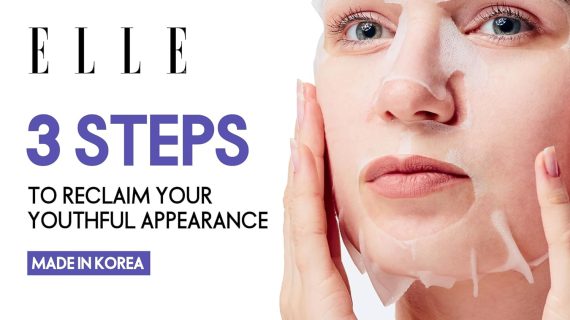 Korean ELLE Anti-Aging Collagen Lifting Mask 3-Step Care Kit - Hydrating Ampoule, Firming Sheet Mask, Night Cream - Wrinkle Reduction, Skin Elasticity, Deep Moisturizing, Brightening, All Skin Types