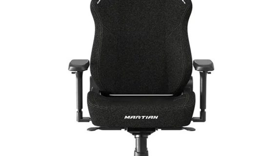 DXRacer Martian Series Electric Adjustable Backrest Large (Fabric) Gaming Chair - Black